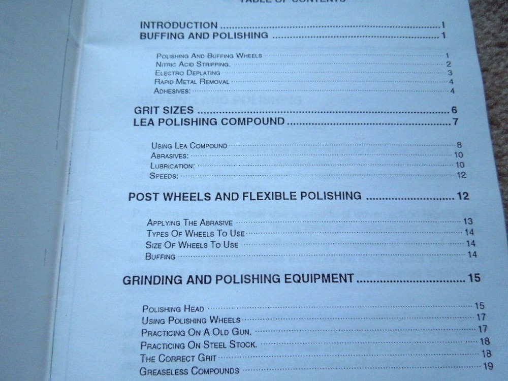 Home Workshop Book- Polishing And Buffing How To Manual