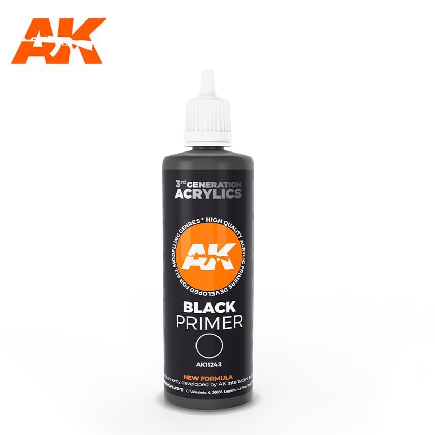 AK Interactive: Black Primer 100ml AKI 11242
