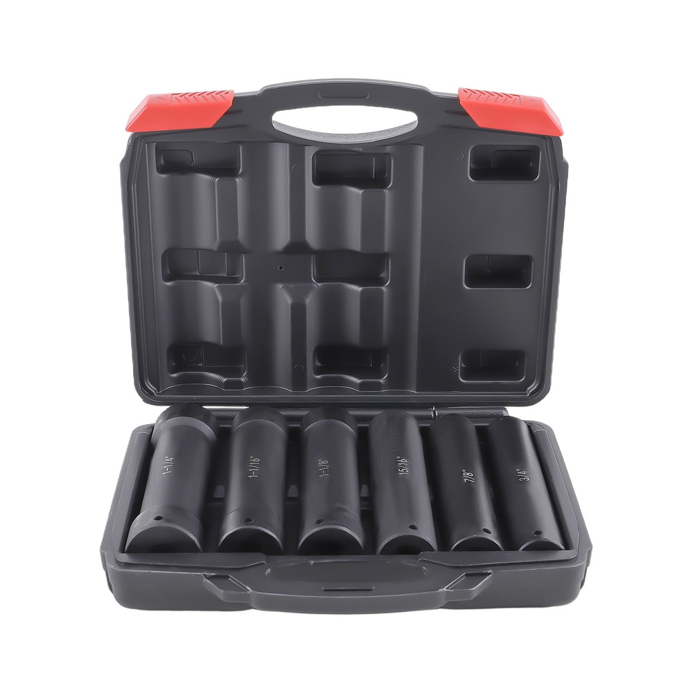 1/2 Inch Drive Extended Length Impact Socket Set 6PCS Extra Deep Socket Set