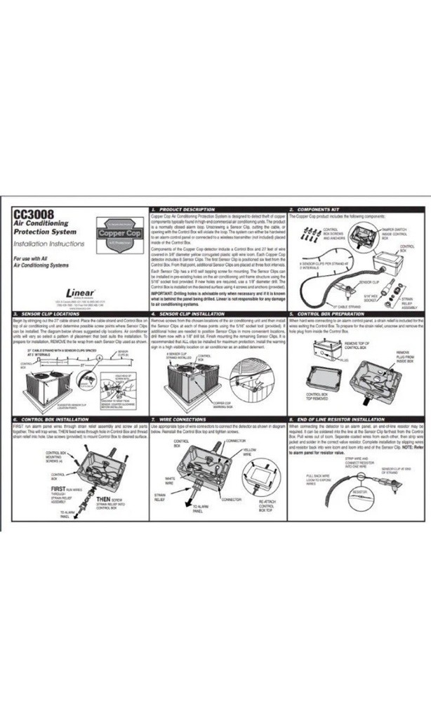 Linear Security Solutions CC3008 Copper Cop Air Conditioning Tamper Detector