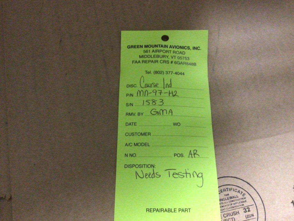 Bendix Navigation Course Indicator MN-97-H2