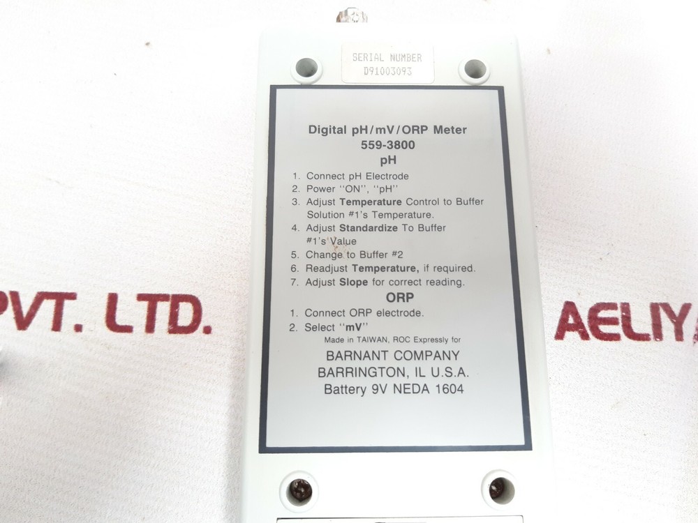 Barnant 559-3800 digital ph/mv/orp meter