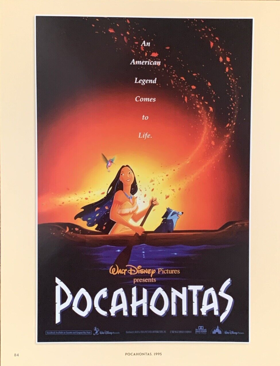 Pocahontas 1995 Movie Poster Walt Disney Pictures #0053