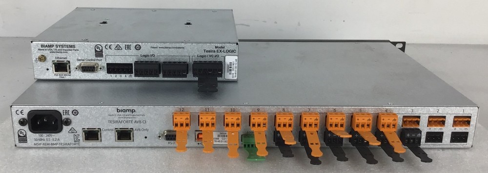 Bundle of Biamp FORTE AVB CI fixed I/O DSP & Biamp EX-LOGIC control & interface