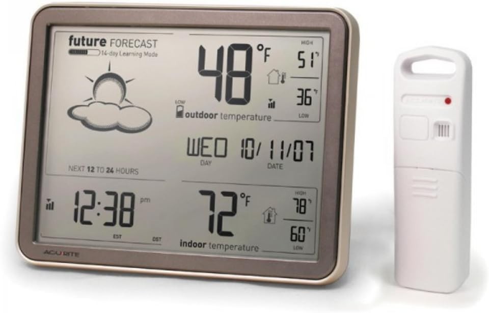 Self-Learning Forecast Wireless Weather Station with Large Display and Atomic...