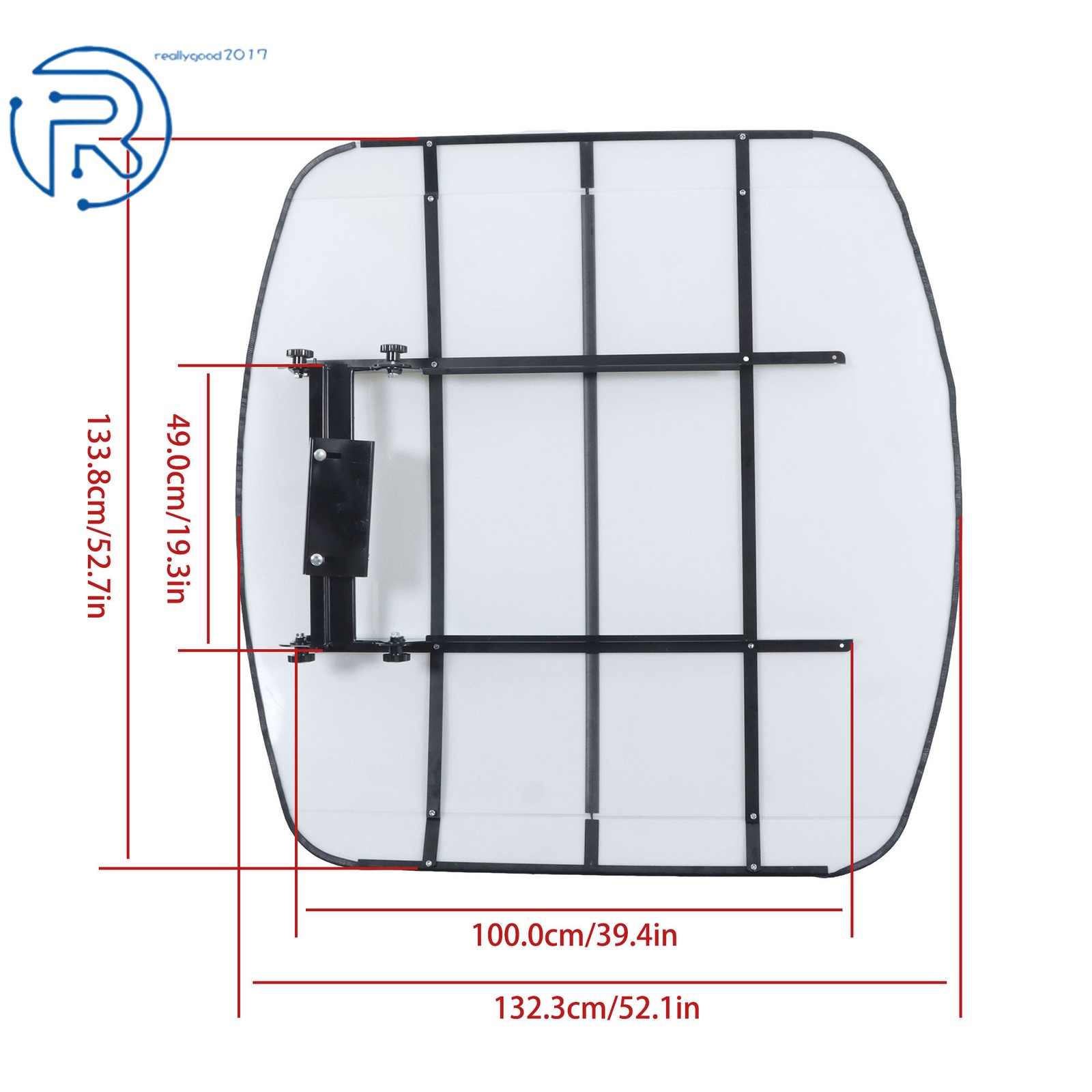 For John Deere 2" x 2" or 2" x 3" ROPS Tuff Top Tractor Canopy 52" X 52" White
