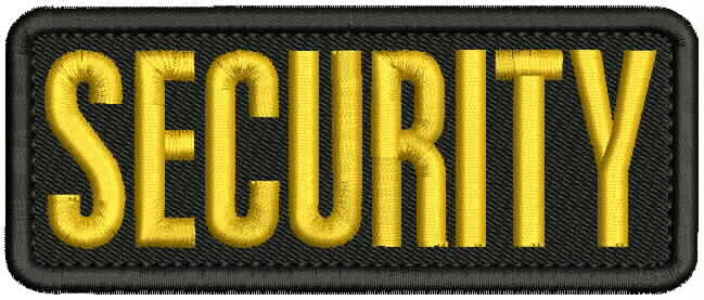 SECURITY EMBROIDERY PATCH 2X5 VELCR@ ON BACK