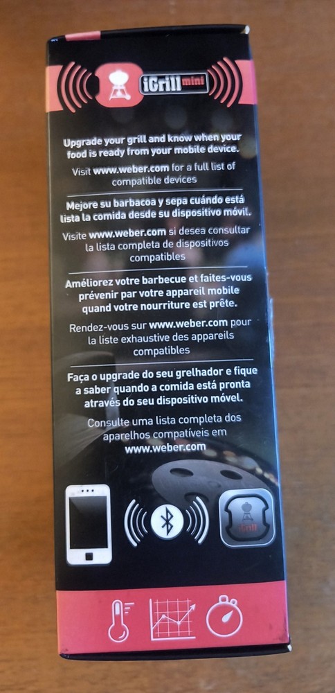 Weber iGrill Mini Bluetooth Connected Thermometer #7202 - Brand New