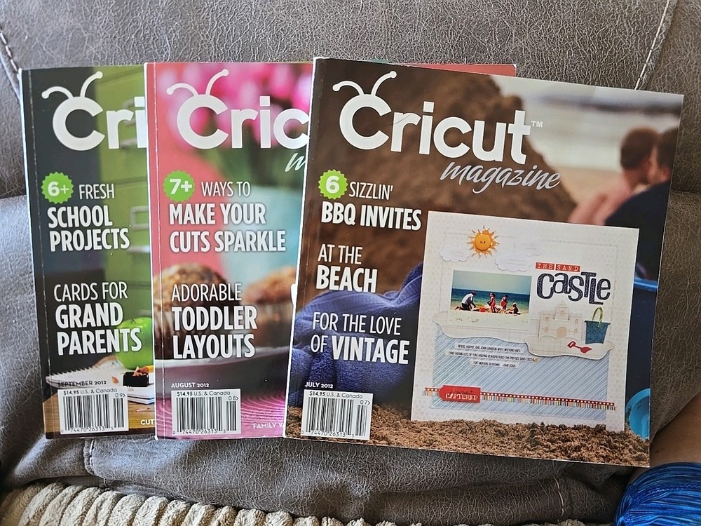 CRICUT MAGAZINES, JULY, AUGUST & SEPTEMBER 2012