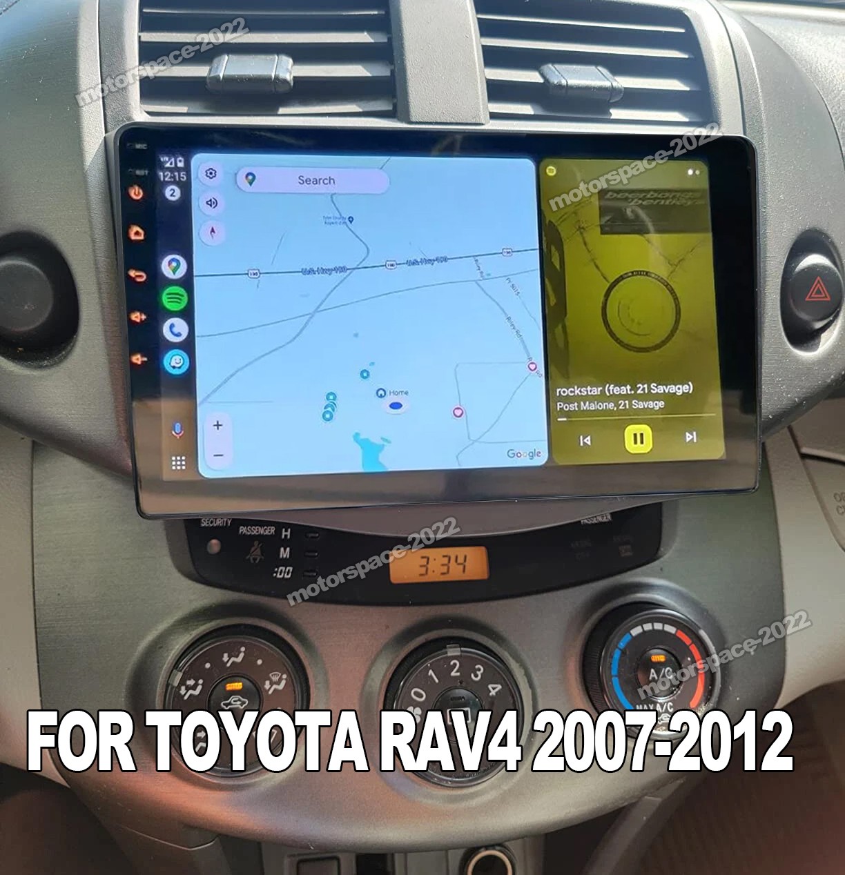 Apple Carplay For Toyota RAV4 2007-2012 Android 15 Car Stereo Radio GPS WIFI+Cam