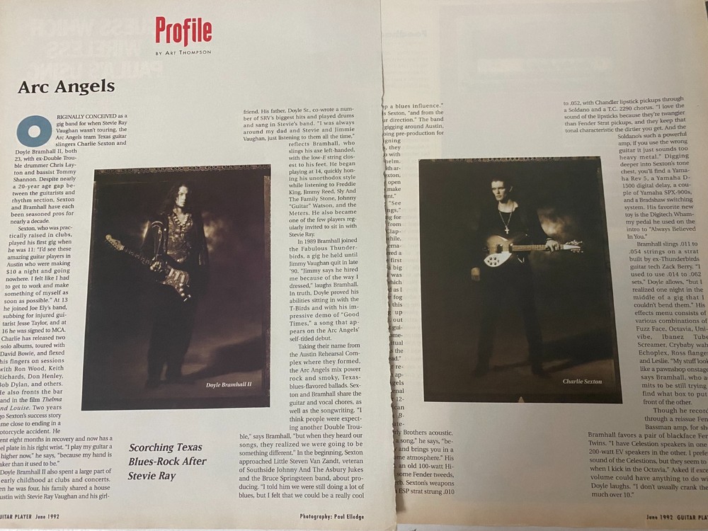 Arc Angels, Two Page Vintage Clipping