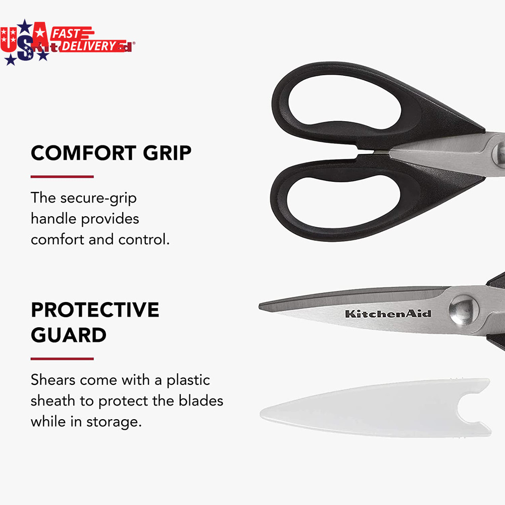 Kitchenaid All Purpose Kitchen Shears with Protective Sheath Durable Stainless S