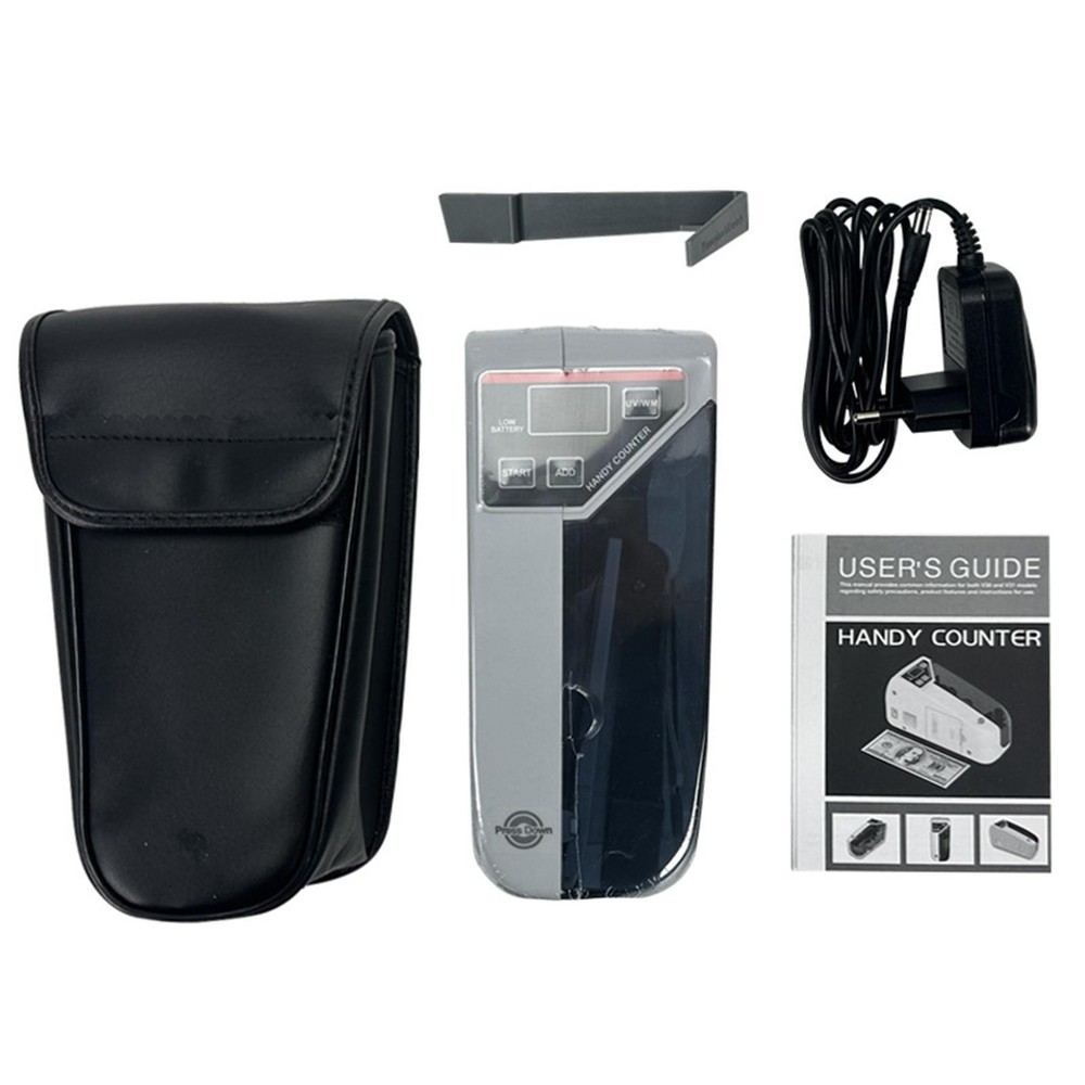 Money Counter Machine Handheld with Protective Case Value Count Multicurrency