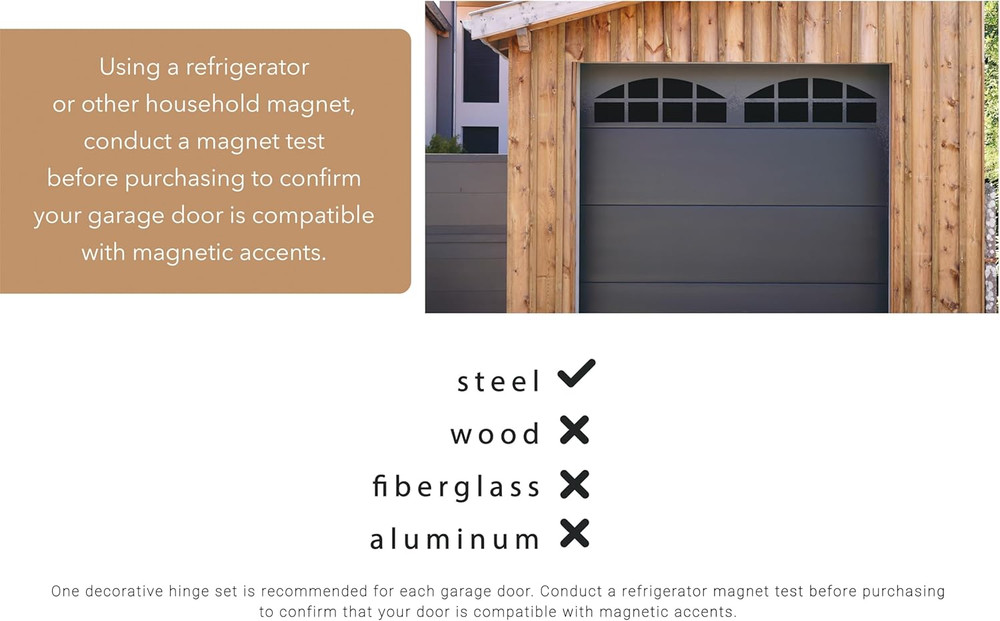 Magnetic Garage Window Accents, Black