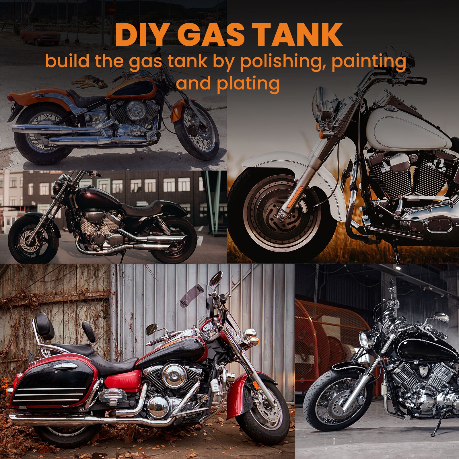 1.5 Gallon 5L Gas Fuel Tank Fit For Harley Sportster Ironhead Bobber 1955-1978