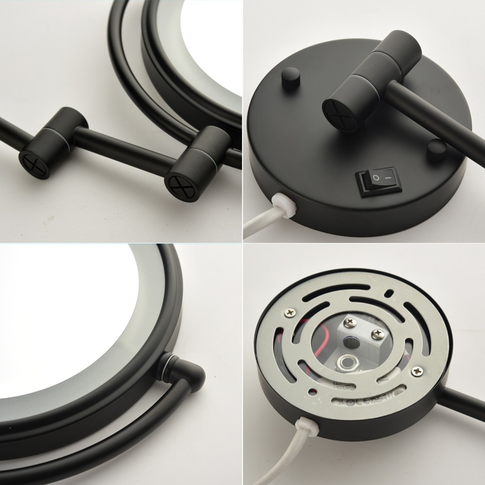 LED Wall Mount Two-Sided Magnifying Makeup Vanity Mirror