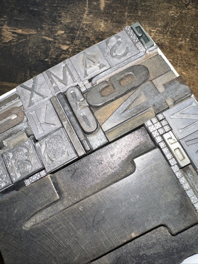 Printing Blocks Ornamental Borders Dingbats Nice Variety! #BB