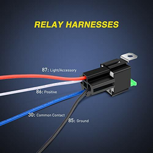 NILIGHT 5PACK 12V 4Pin SPST 30/40 AMP Auto Relay + 14AWG Sockets Wires adn Fuse