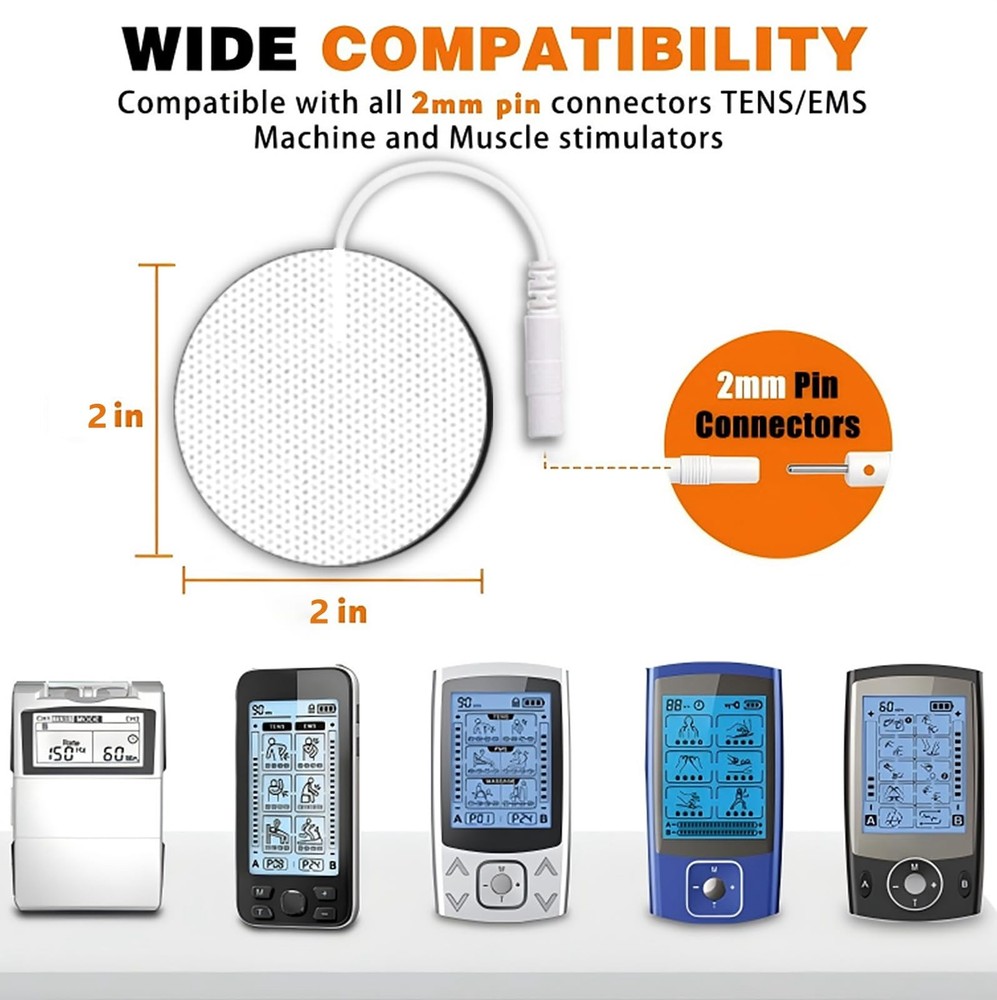 SM Electrodes TENS Unit Electrode Pads, White
