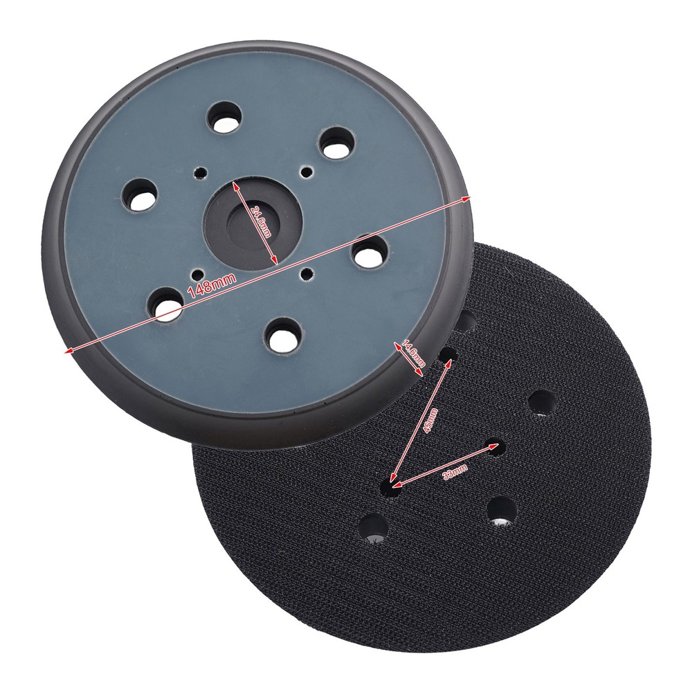 150mm Hook&Loop Sanding Pad for Random Orbit Sander Efficient Replacement