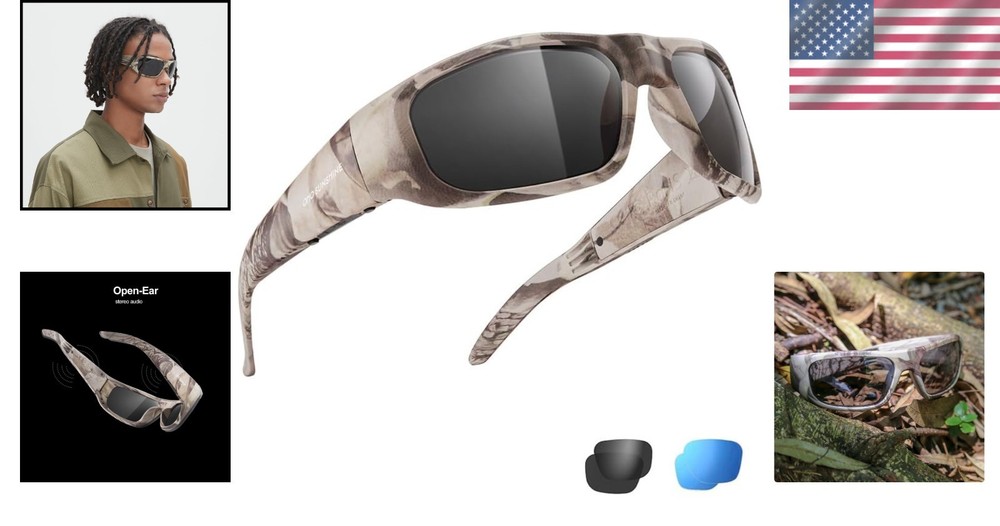 Versatile OhO Bluetooth Smart Sunglasses: Voice Control & Transitional UV Lenses