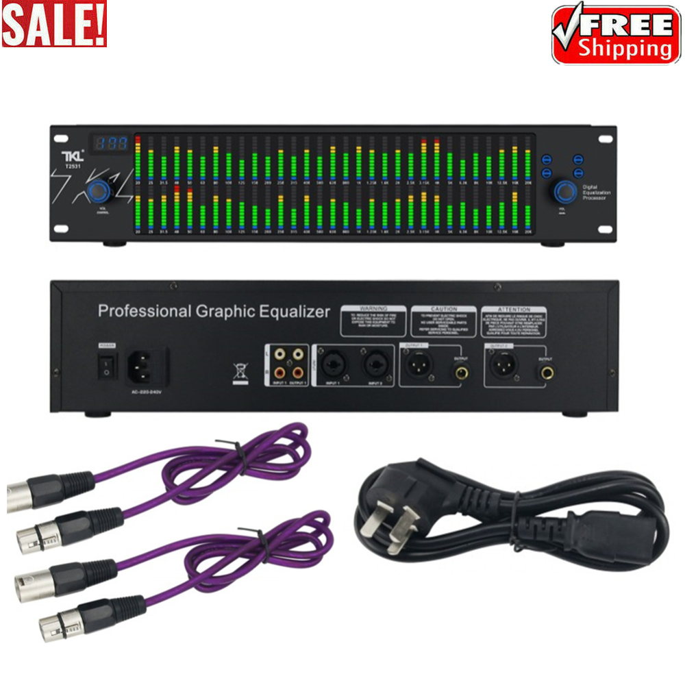 TKL T2531 Graphic Equalizer Audio Processor Two 31-Band Spectrum Display ot16