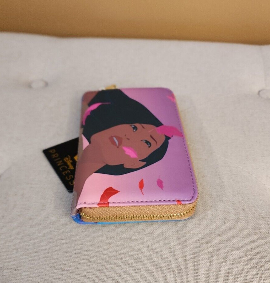 Loungefly Disney Pocahontas Princess Scenes Wallet Zip Around NEW