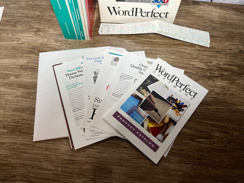 Vintage WordPerfect Upgrade Version 6.0 DOS