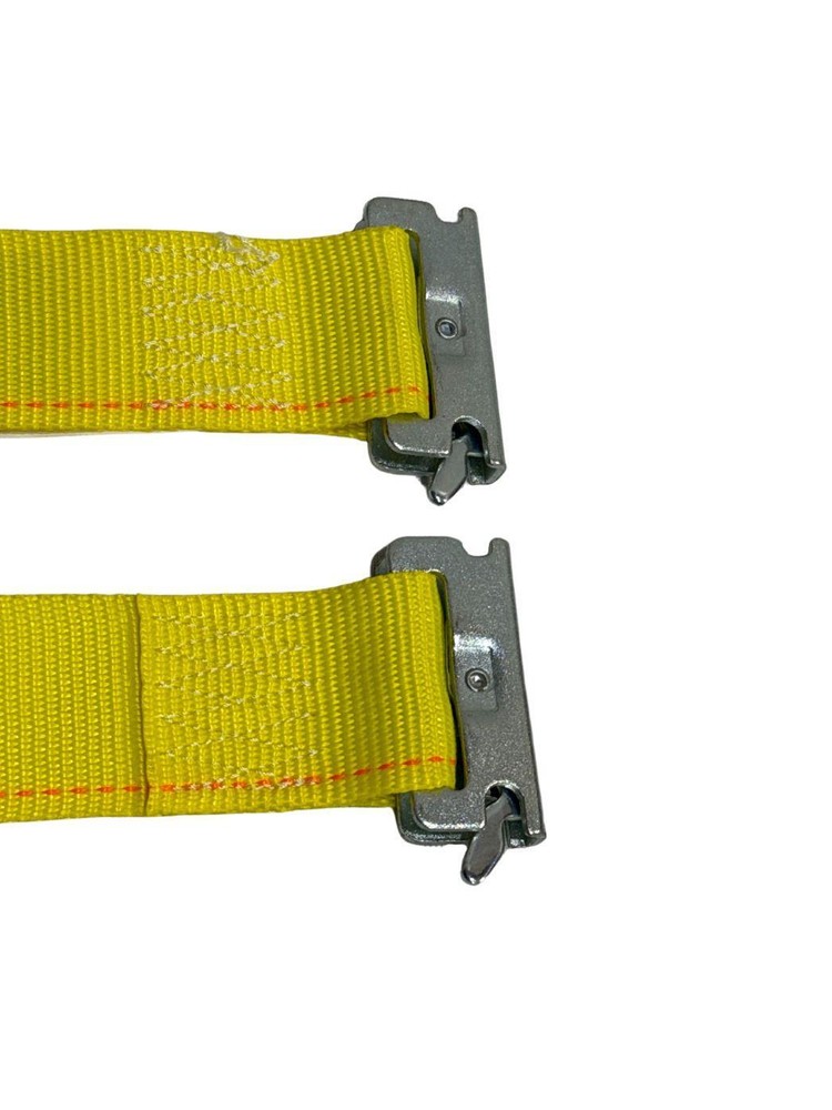 2"x12' Yellow E-Track Cam Buckle Strap (4 Pack)