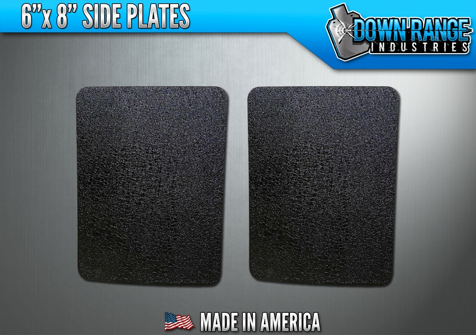 AR500 Level 3 III Body Armor Plates Pair - Curved 6x8 Side Plates
