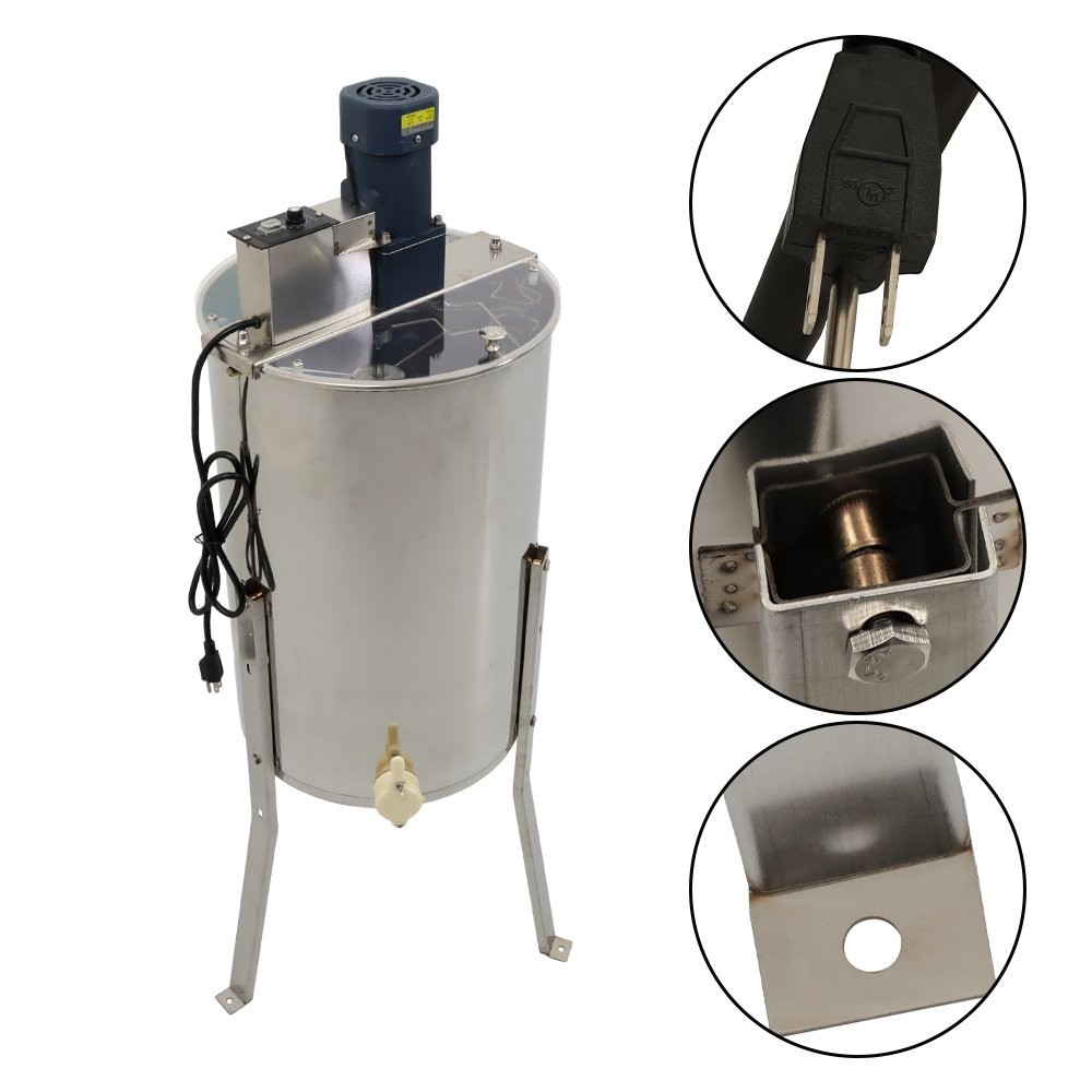 Stainless Steel Power Electric Honey Extractor Beekeeping Extractor 2/4 Frames