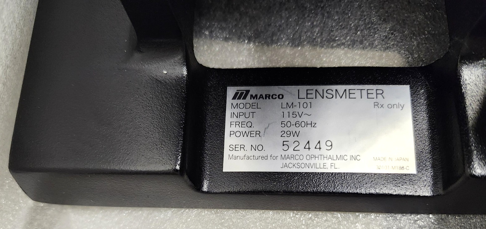 Marco LM 101 Manual Lensometer