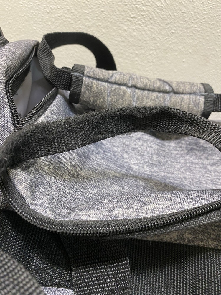 Adidas Gray and Black Solid Theme Polyester Gym Bag with Black Straps