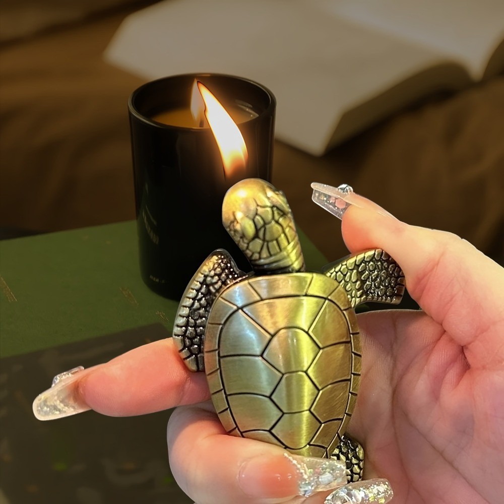 Golden Turtle Butane Lighter with Adjustable Flame Size,Torch Lighter, Windproof