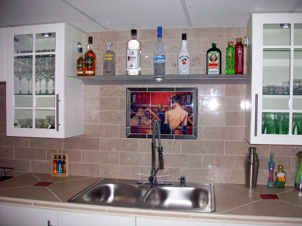 Art Mural Ceramic Decor Backsplash Wine Bar Tile #77