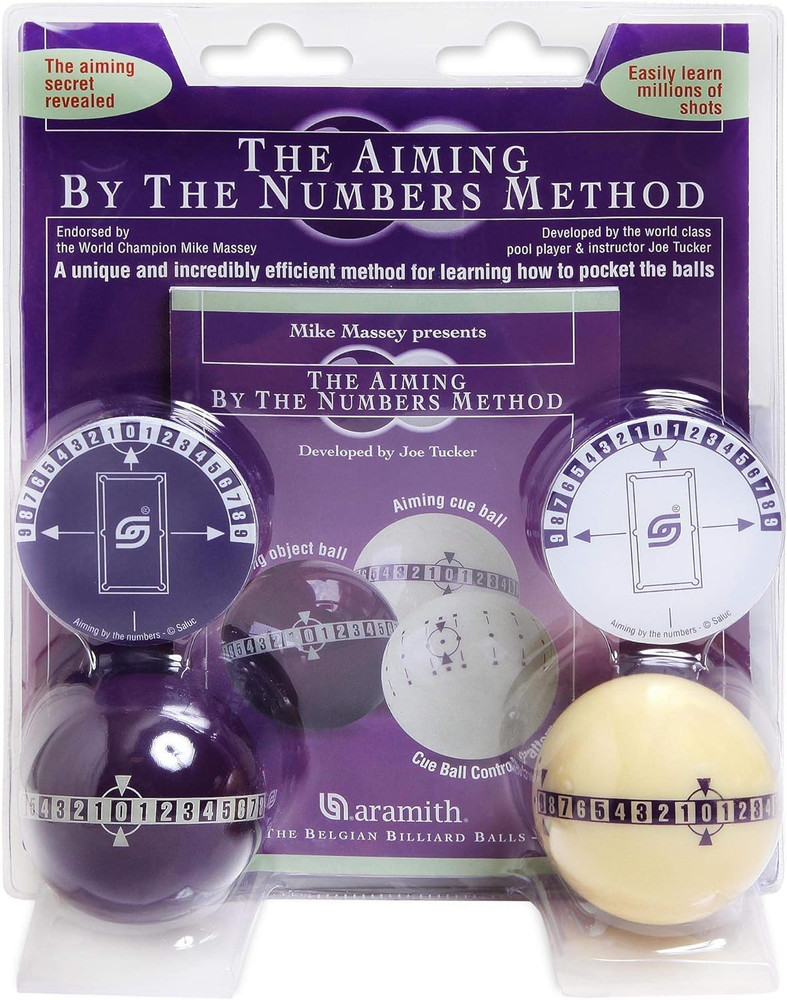 Genuine Training by the Numbers Learning/Aiming Pool/Billiards Ball Set