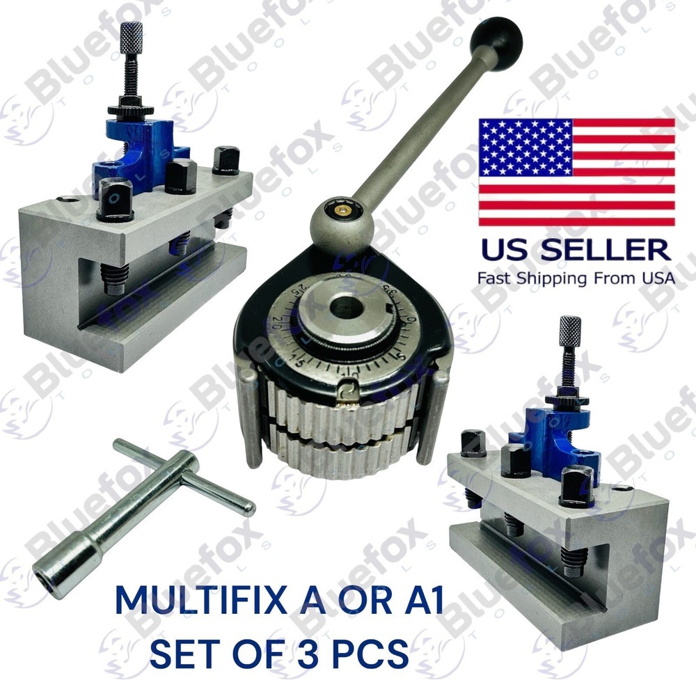 A1 Multifix 40 Position Tool Post 3 PC SET AD2090 Turning Tool Holder Multifix A