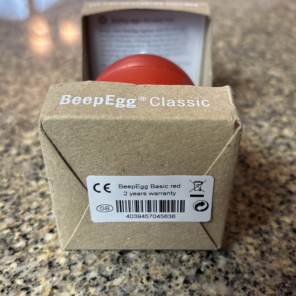 Brainstream BeepEgg Basic Singing and Floating Egg Timer Red Made In Germany