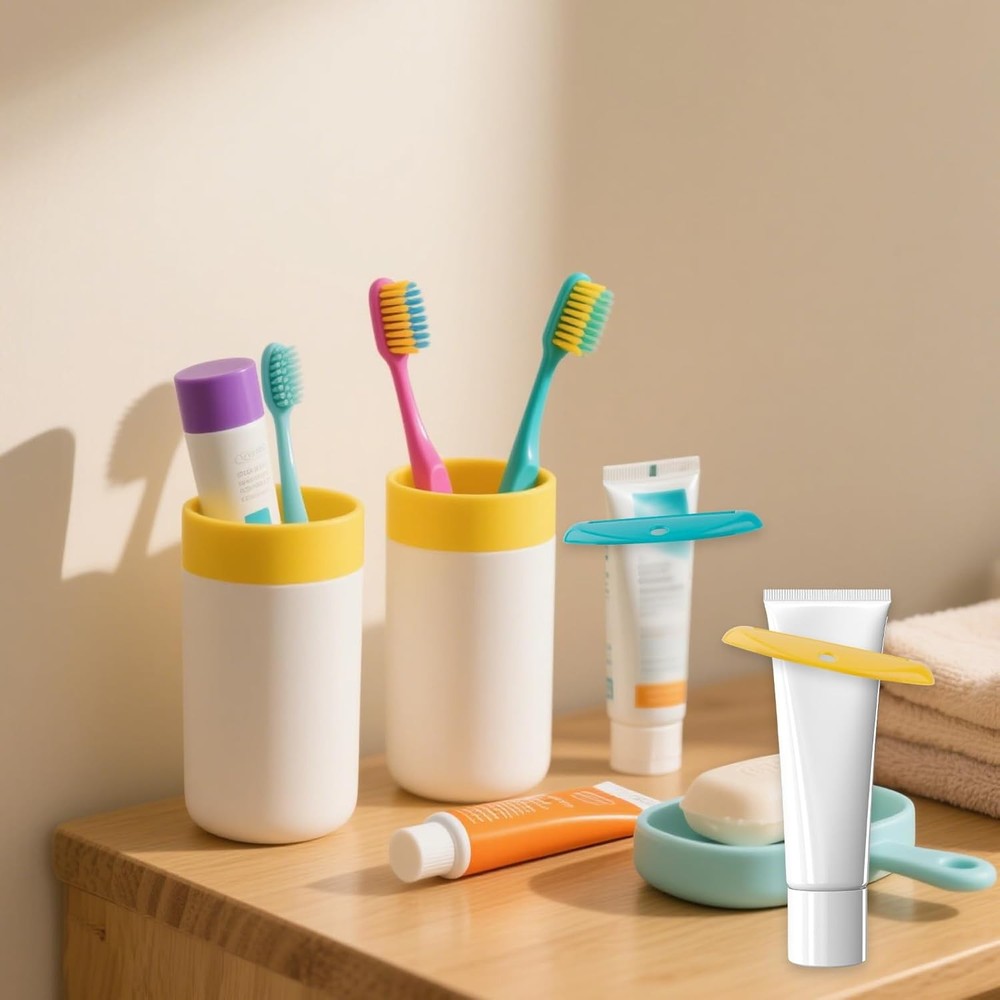 8pcs Toothpaste Squeezer, Plastic Toothpaste Tube Roller Squeezer Assorted Color