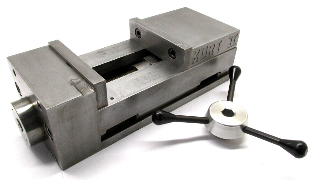 KURT 6" PULL-TYPE II CNC MACHINE VISE w/ JAWS & HANDLE - #PT600