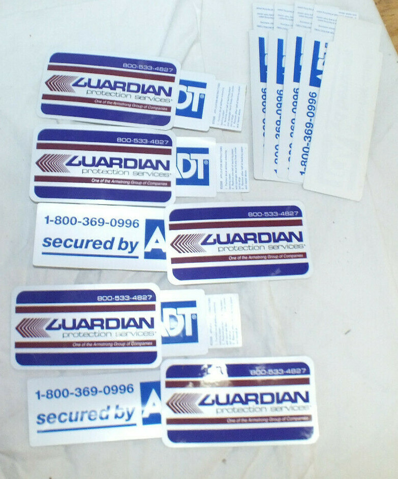 10 Pack Nationally Recognized window alarm system 2 sided Sticker