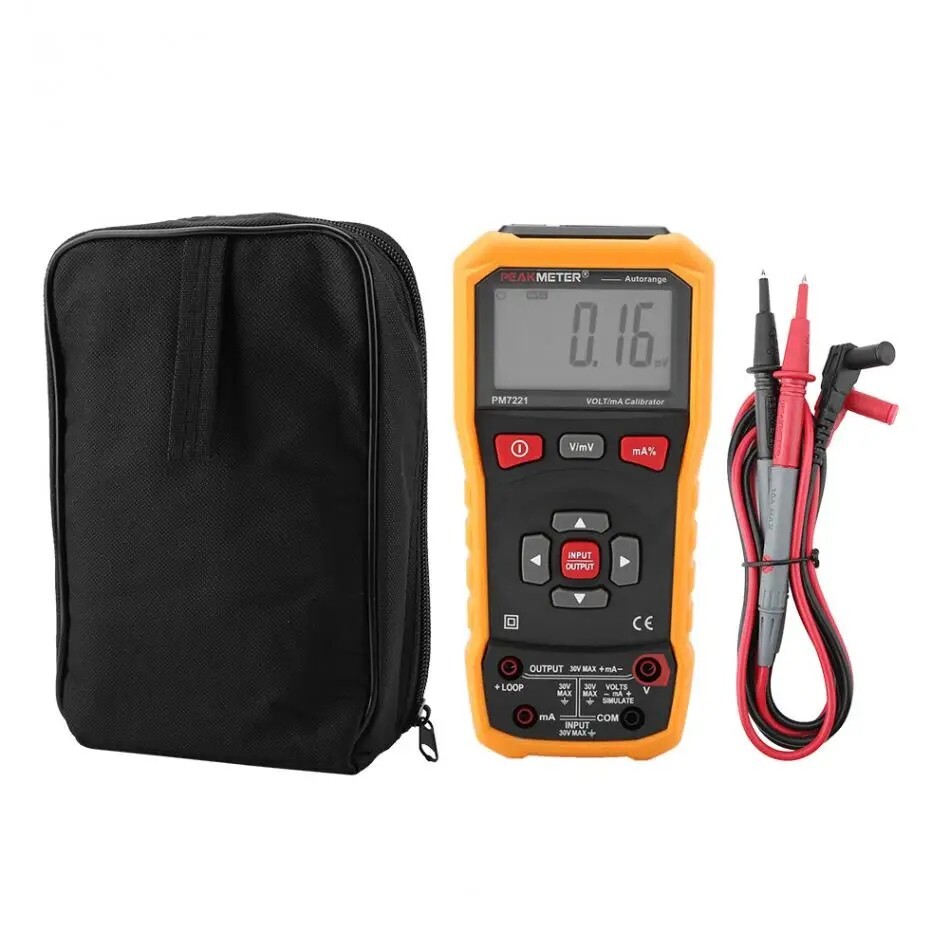 PEAKMETER Digital Process Calibrator 24mA Signal Generator Current Voltage Meter