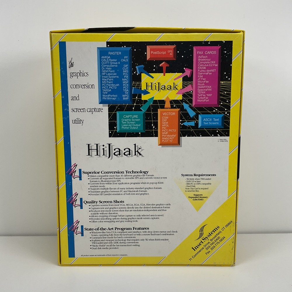 Hijaak Graphics Conversion And Screen Capture Utility Software 2.02 - Open Box