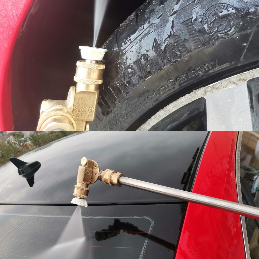 7 Angles Pressure Washer Pivoting Coupler Attachment 1/4 Inch Quick Connect
