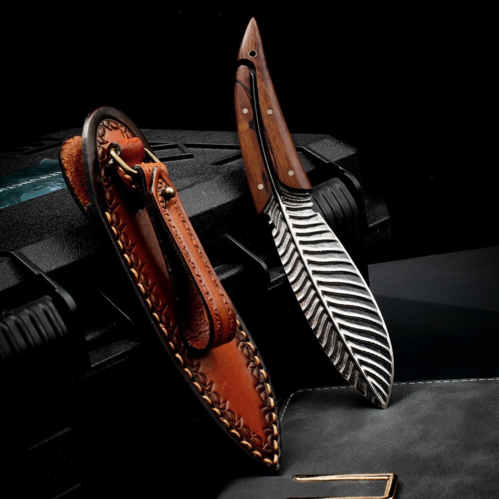 Damascus Steel Fixed Blade Knife  Collectible Knives Fixed Blade Knife Full Tang