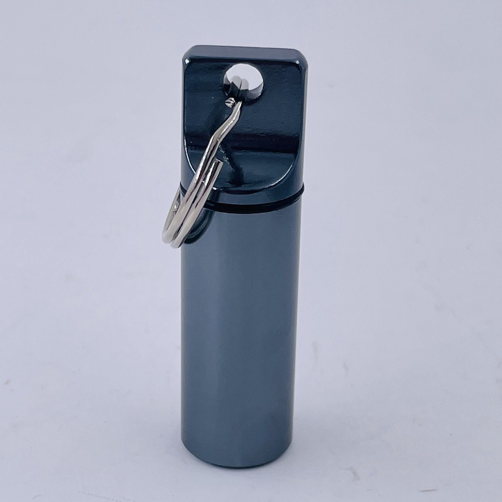5pcs Waterproof Mini Pill Box Case Holder Container Metal Capsule Tool Keychain