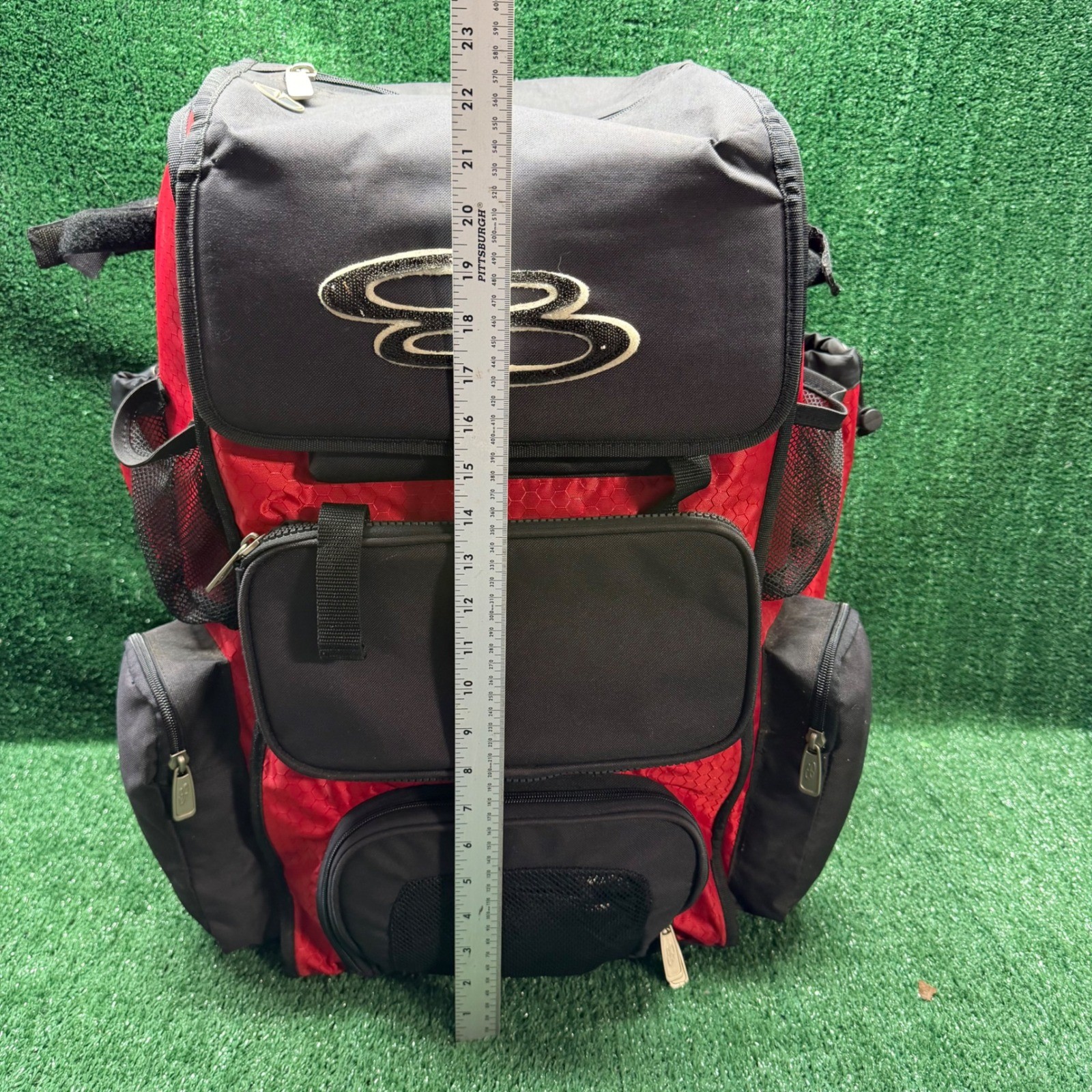Boombah Superpack Red/Black Baseball Softball Bat Bag Backpack Equipment Storage