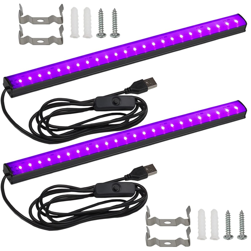 Black Light Bar 10W UV Blacklight Strip for Upgrade-Blacklight-2Pack,