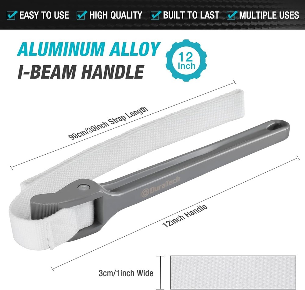 Adjustable Strap Wrench with Nylon Strap