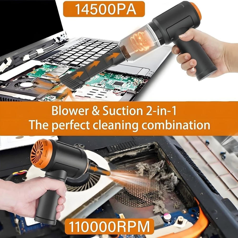 Air Duster - Computer Vacuum Cleaner - for Keyboard Cleaning- Cordless Canned...